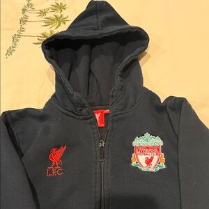 Liverpool Kids Black Zip-Up Jacket